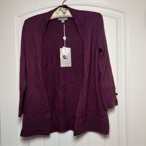 Volution cardigan sweater maroon size XS NWT